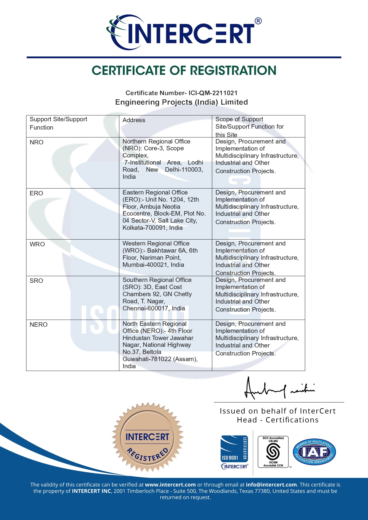 ISO Certification